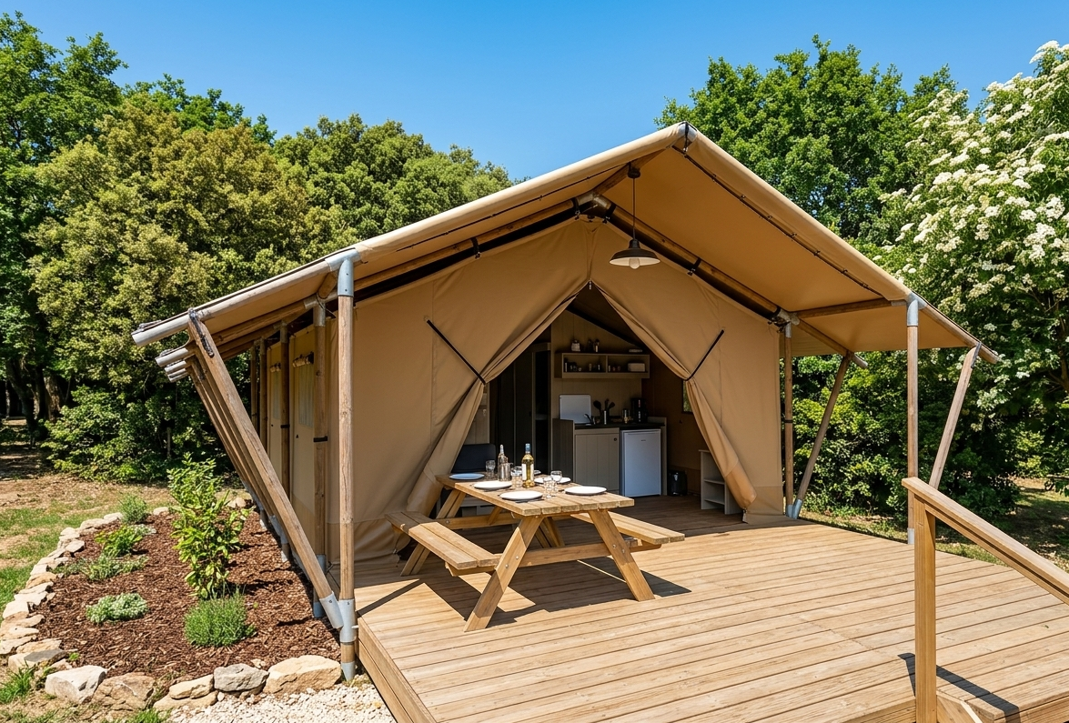 Une location de mobil home à Fréjus qui sorte du lot Oui, au camping de Gorge-Vent !